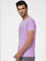 Purple Graphic Print Crew Neck T-shirt_393862+3