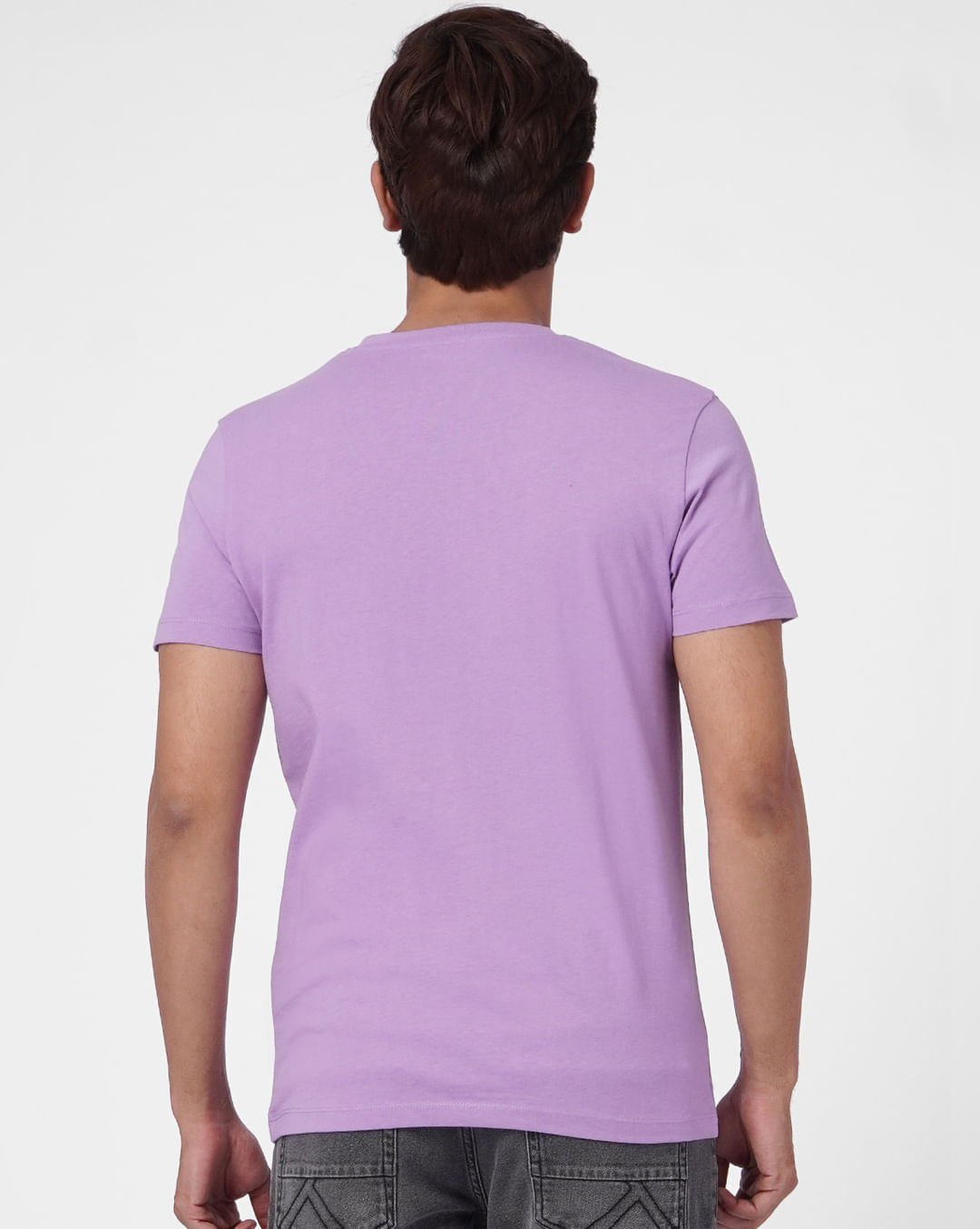 Buy Purple Graphic Print Crew Neck T-shirt for Men