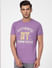 Purple Graphic Print Crew Neck T-shirt_393868+2