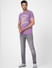 Purple Graphic Print Crew Neck T-shirt_393868+5