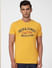 Yellow Graphic Print Crew Neck T-shirt_393876+2