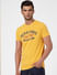 Yellow Graphic Print Crew Neck T-shirt_393876+3