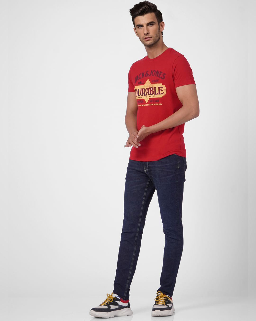 Effektivt Kirurgi Skinne Buy Red Graphic Print Crew Neck T-shirt for Men
