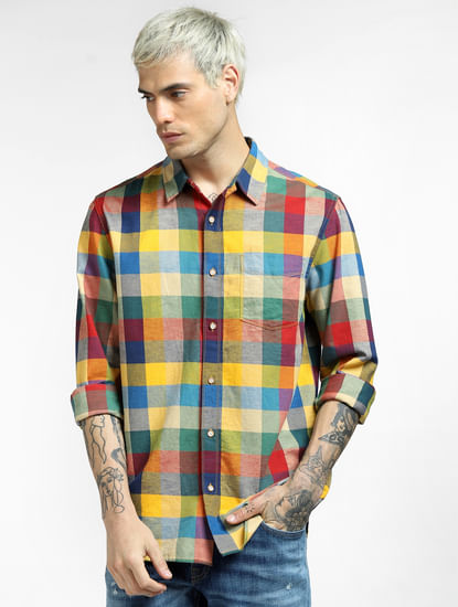 Multi-coloured Check Full Sleeves Shirt