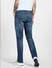 Blue Mid Rise Clark Ripped Straight Jeans_393884+4