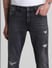 Grey Low Rise Distressed Glenn Slim Jeans_413843+4