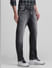 Grey Mid Rise Washed Clark Regular Fit Jeans_413851+2