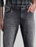 Grey Mid Rise Washed Clark Regular Fit Jeans_413851+4