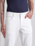 White Low Rise Glenn Slim Fit Jeans_413855+4