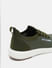 Olive & Orange Knit Lace-Up Sneakers_412378+8