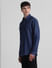 Dark Blue Cotton Denim Shirt_413857+3
