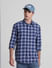 Blue Cotton Check Full Sleeves Shirt_413859+1