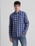 Blue Cotton Check Full Sleeves Shirt_413859+2