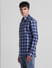 Blue Cotton Check Full Sleeves Shirt_413859+3