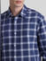 Blue Cotton Check Full Sleeves Shirt_413859+5
