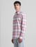 Pink Check Full Sleeves Shirt_413862+3