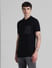 Black Cotton Knit Polo T-shirt_413872+2