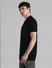 Black Cotton Knit Polo T-shirt_413872+3