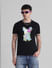 Black Metadog Print Cotton T-shirt_413875+1
