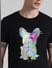Black Metadog Print Cotton T-shirt_413875+5