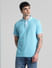 Blue Cotton Polo T-shirt_413876+2