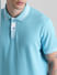 Blue Cotton Polo T-shirt_413876+5