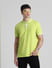 Lime Green Cotton Polo T-shirt_413877+1