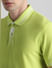 Lime Green Cotton Polo T-shirt_413877+5