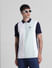 Blue Colourblocked Polo T-shirt_413878+1