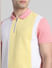 Pink Colourblocked Polo T-shirt_413879+5