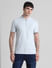 Light Blue Zip Detail Polo T-shirt_413881+2
