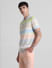 Green Colourblocked Knitted Polo T-shirt_413883+3