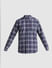 Navy Blue Check Print Full Sleeves Shirt_413891+7