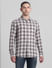 Brown Check Print Full Sleeves Shirt_413892+2