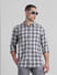 Grey Check Print Full Sleeves Shirt_413893+1