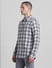 Grey Check Print Full Sleeves Shirt_413893+3