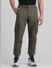 Olive Mid Rise Cargo Pants_413908+1