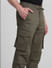 Olive Mid Rise Cargo Pants_413908+4