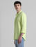 Lime Green Cotton Full Sleeves Shirt_413916+3