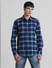 Blue Check Full Sleeves Shirt_413918+2