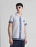 White Printed Short Sleeves Shirt_413921+1