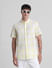 Yellow Cotton Check Short Sleeves Shirt_413933+1