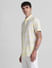 Yellow Cotton Check Short Sleeves Shirt_413933+3