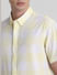 Yellow Cotton Check Short Sleeves Shirt_413933+5