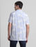 Blue Printed Short Sleeves Shirt_413935+4