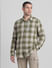 Green Cotton Check Full Sleeves Shirt_413936+2