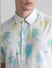 White Tropical Print Short Sleeves Shirt_413940+5