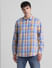 Blue Check Print Full Sleeves Shirt_413942+2