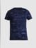 Dark Blue Printed Crew Neck T-shirt_413965+7