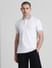 White Logo Print Polo T-shirt_413968+2